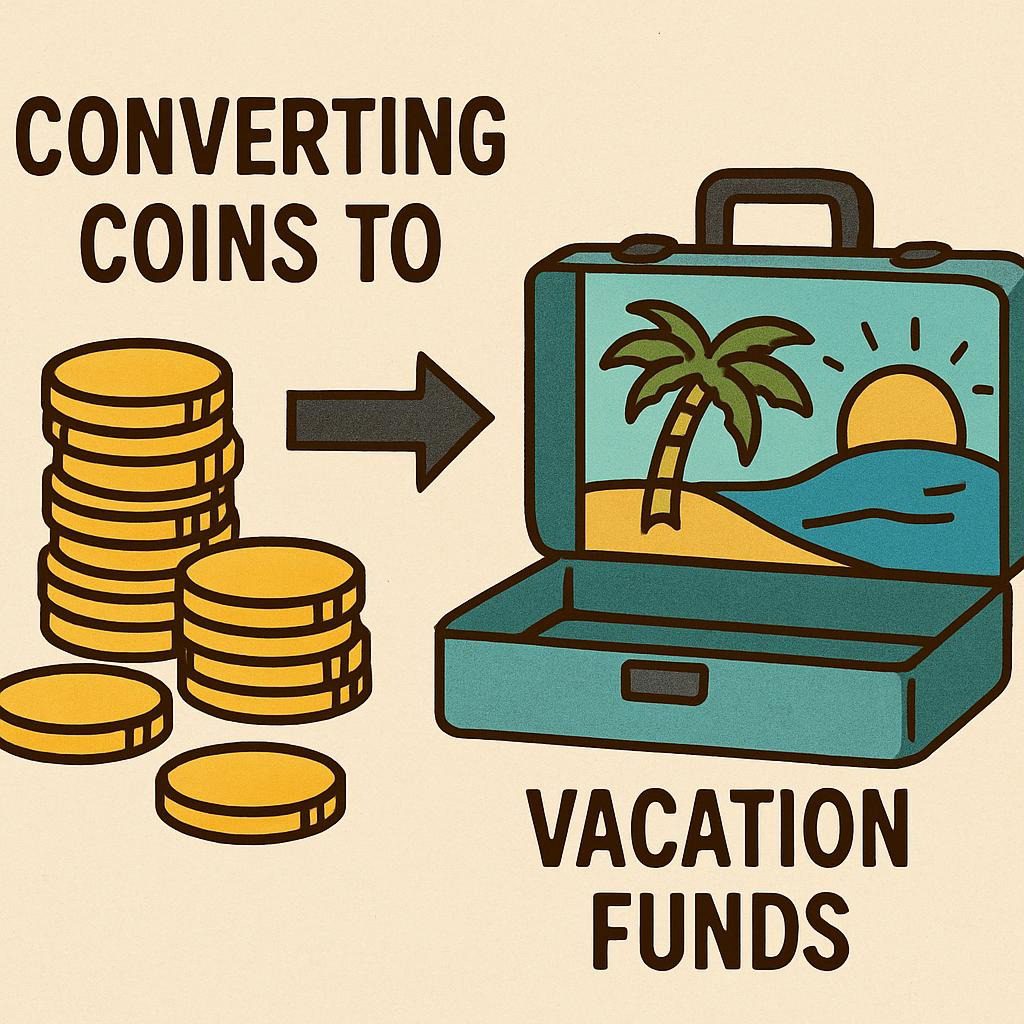 Converting Coins to Vacation Funds