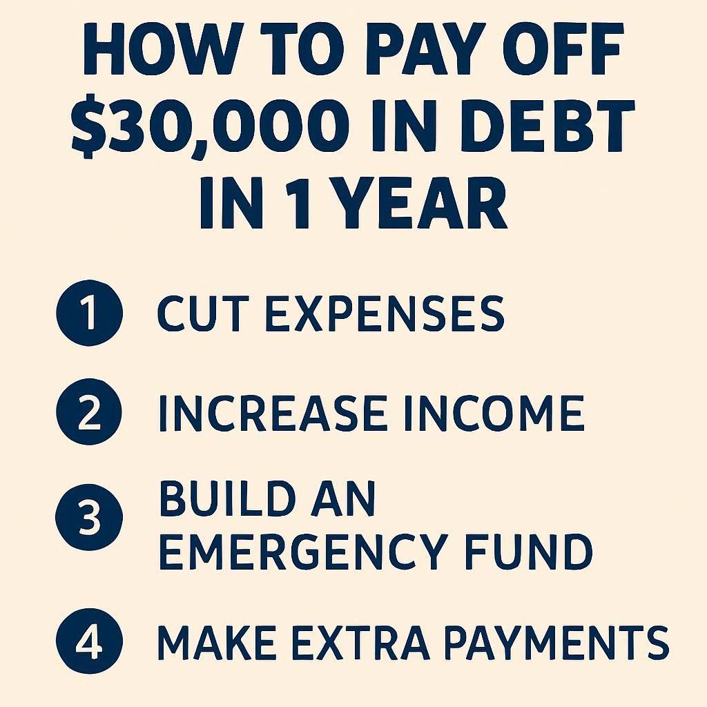 How to Pay Off $30,000 in Debt in 1 Year